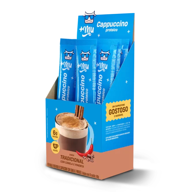 Cappuccino Mais Mu (com Whey) - (10 sachês com 18g cada) - 180g