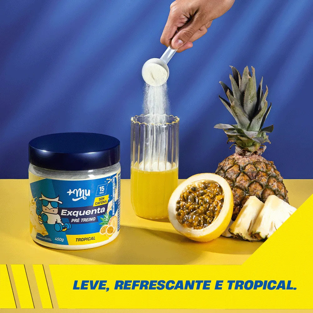 Exquenta Sem Cafeína Mais Mu - Pré-Treino - Tropical - 450g